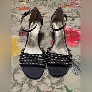 Kelly & Katie Navy Embellished Dress Sandals